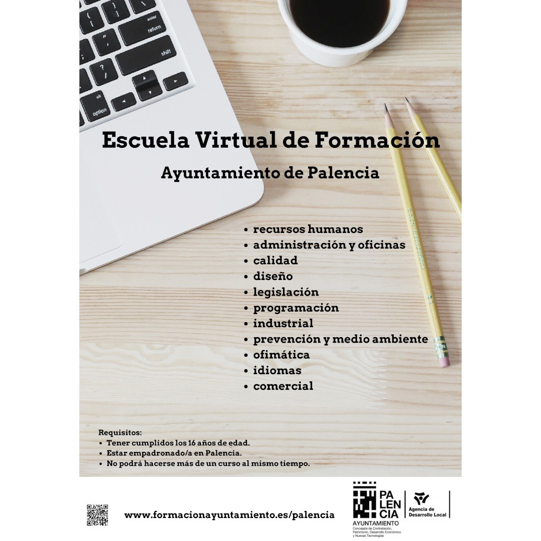 Cursos gratis con la Escuela Virtual de Formación de Palencia